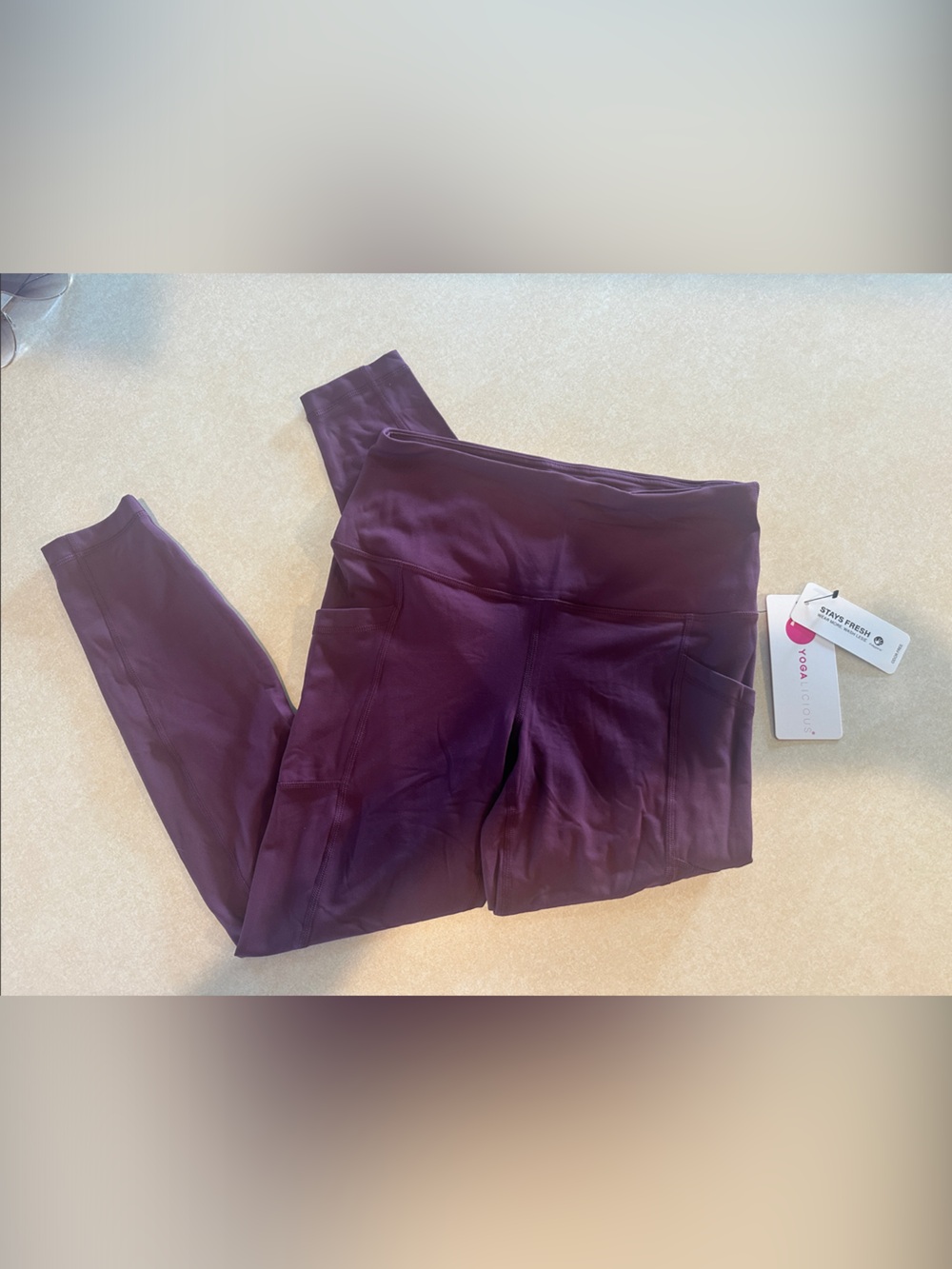 Yogalicious Deep Plum ladies active Leggings - Picture 1 of 3